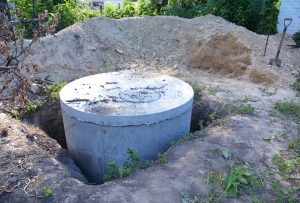 sewer tank installation